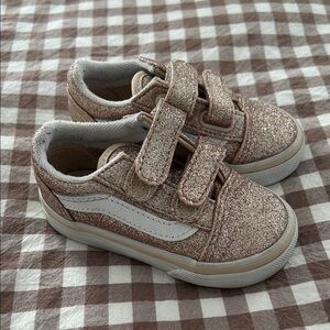 Vans Kids Glittery Pink Sneakers
